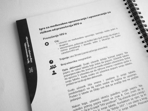 Publikacija „Priprema seminara za obuku savetnika za DPST (Dobrovoljno poverljivo savetovanje i testiranje na HIV) – vodič za trenere“